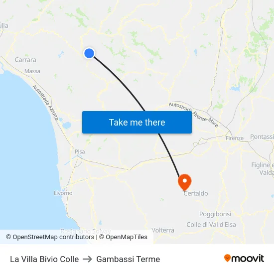 La Villa Bivio Colle to Gambassi Terme map