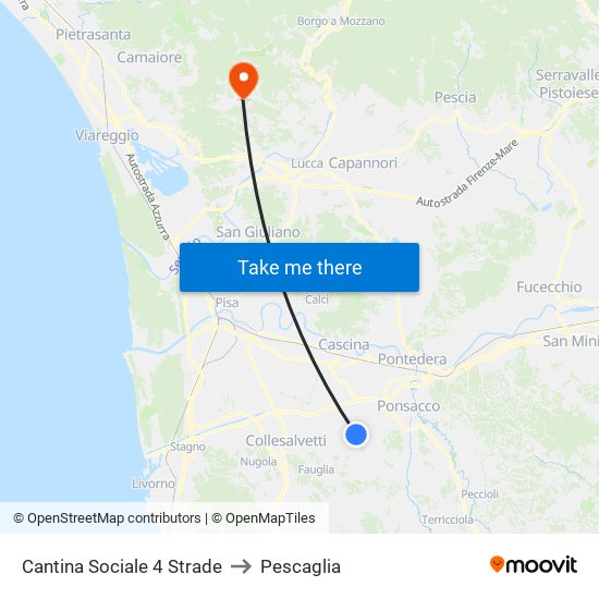 Cantina Sociale 4 Strade to Pescaglia map