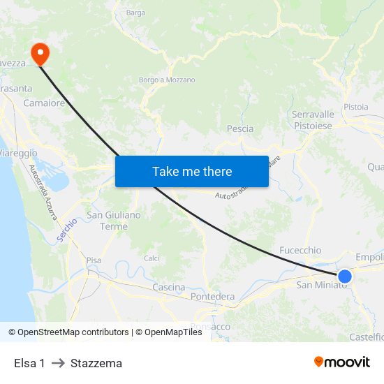Elsa 1 to Stazzema map