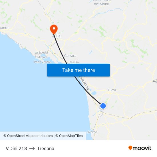 V.Dini 218 to Tresana map