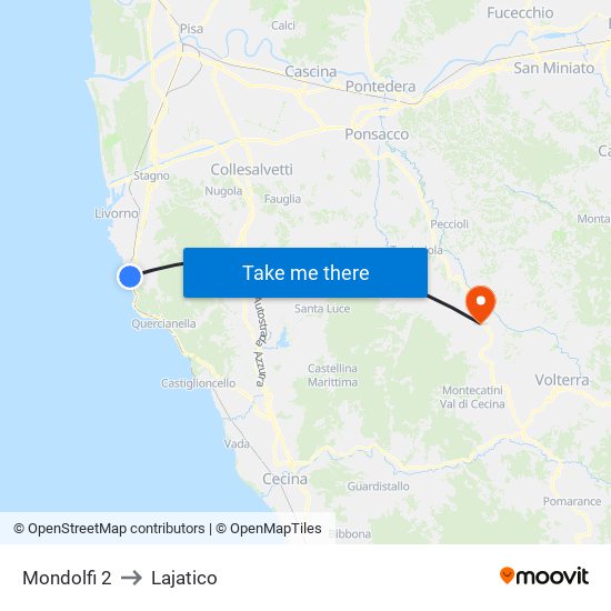 Mondolfi 2 to Lajatico map