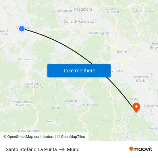 Santo Stefano La Punta to Murlo map
