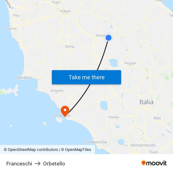 Franceschi to Orbetello map