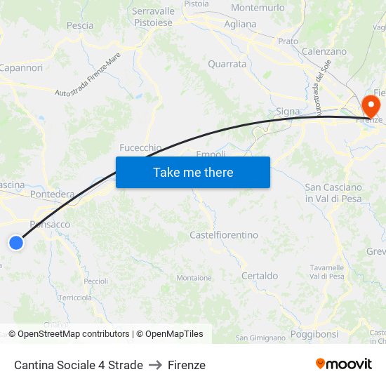 Cantina Sociale 4 Strade to Firenze map