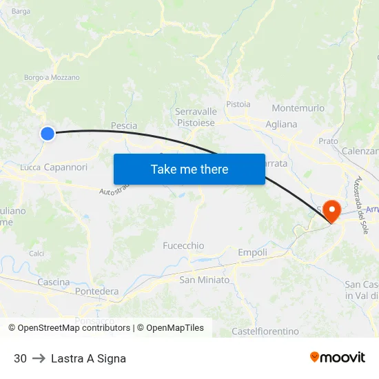 30 to Lastra A Signa map