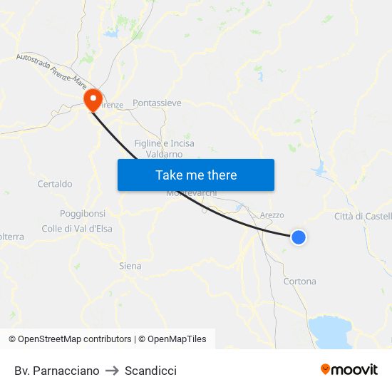 Bv. Parnacciano to Scandicci map