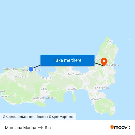 Marciana Marina to Rio map