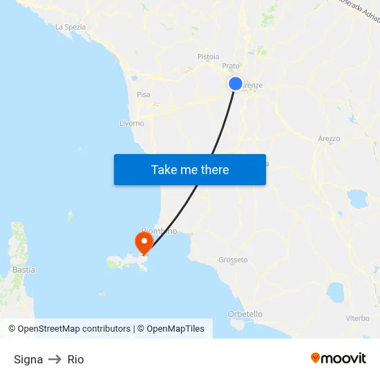 Signa to Rio map