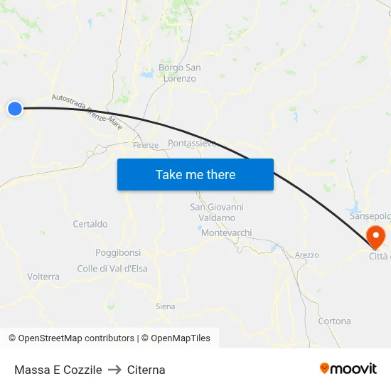 Massa e Cozzile to Citerna map