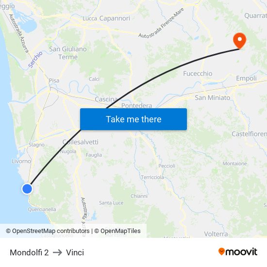 Mondolfi 2 to Vinci map