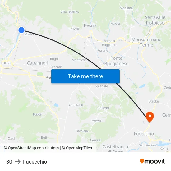 30 to Fucecchio map