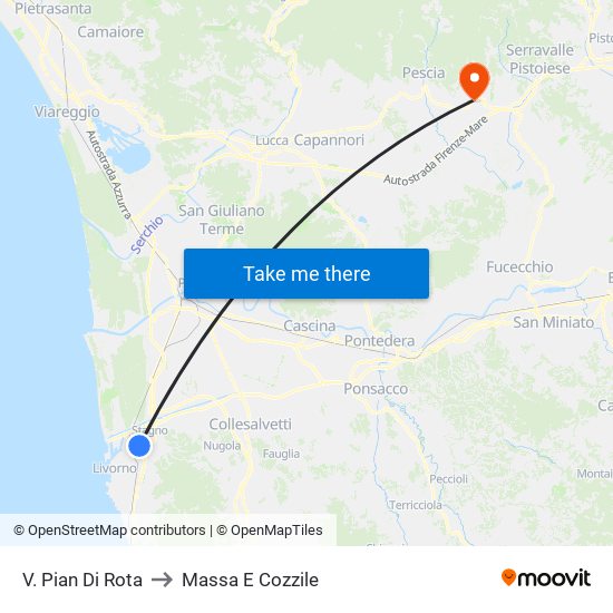 V. Pian Di Rota to Massa E Cozzile map