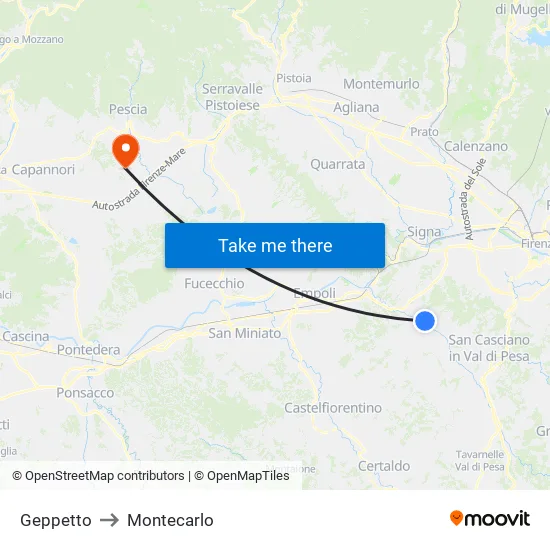 Geppetto to Montecarlo map