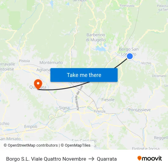 Borgo S.L. November Fourth Avenue to Quarrata map