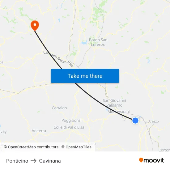 Little Bridge to Gavinana map