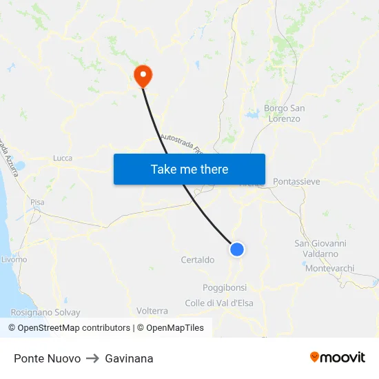 New Bridge to Gavinana map