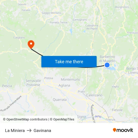 The Mine to Gavinana map