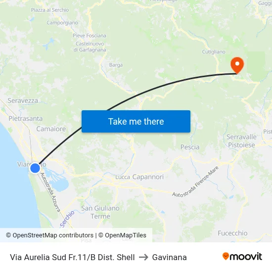 South Aurelia Street Opposite 11/B Shell Station to Gavinana map