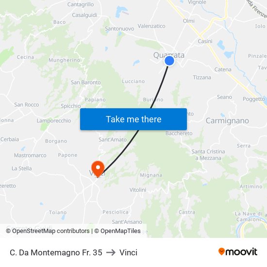 C. Da Montemagno Fr. 35 to Vinci map