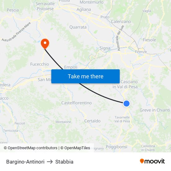 Bargino-Antinori to Stabbia map