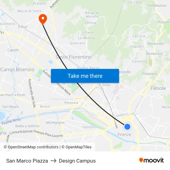 San Marco Piazza to Design Campus map