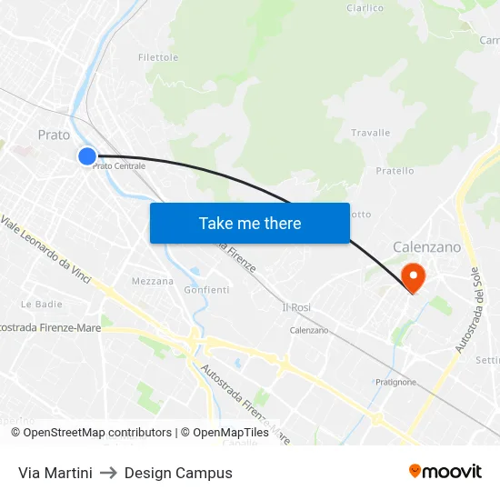 Martini Street to Design Campus map