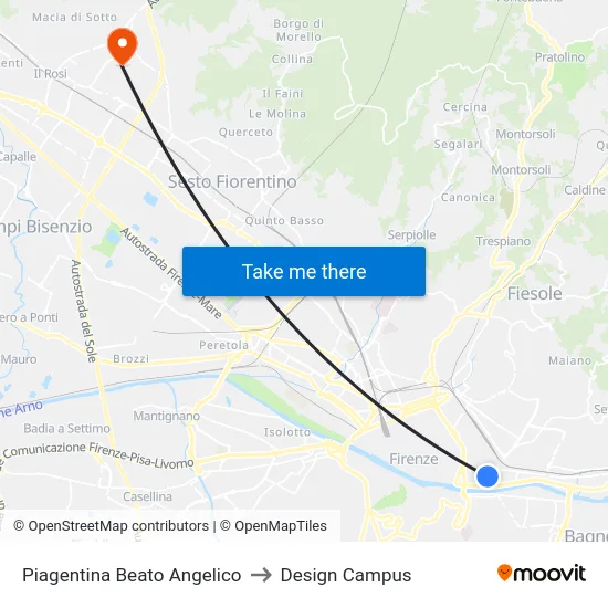 Piagentina Beato Angelico to Design Campus map
