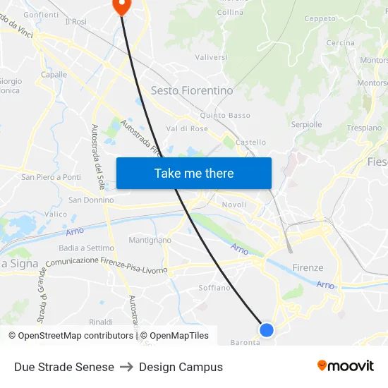 Two Roads Siena to Design Campus map