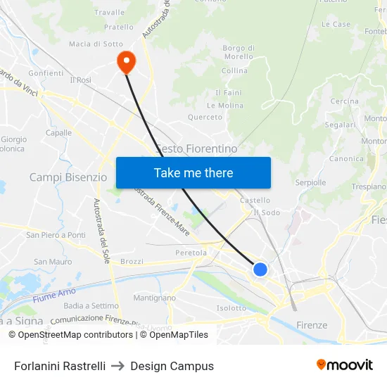 Forlanini Rastrelli to Design Campus map