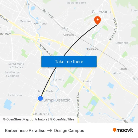 Barberinese Paradiso to Design Campus map
