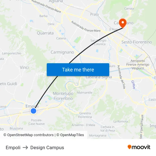 Empoli to Design Campus map