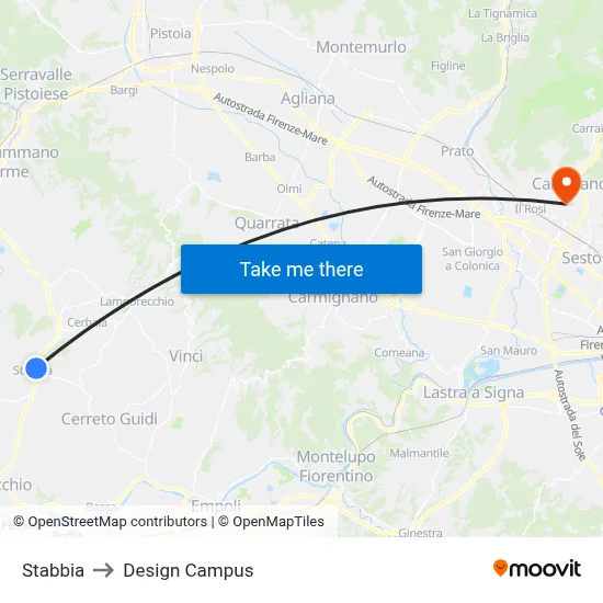 Stabbia to Design Campus map