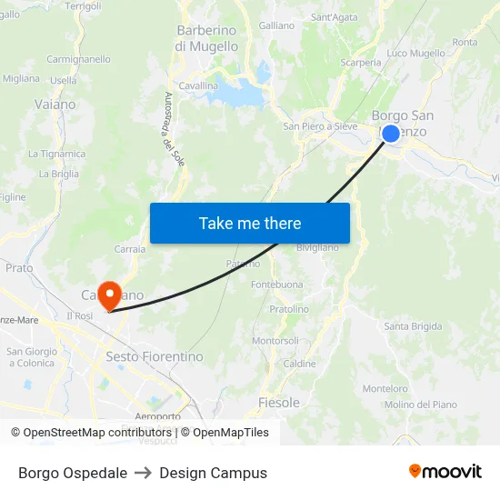 Hospital Borough to Design Campus map