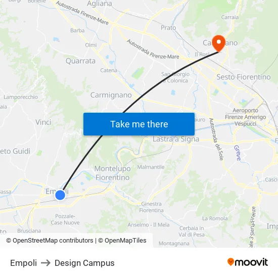 Empoli to Design Campus map