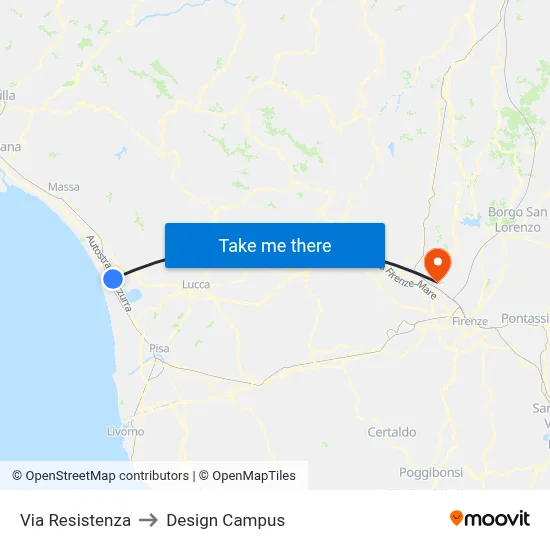 Resistance Street to Design Campus map