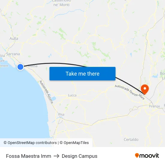 Fossa Maestra Imm to Design Campus map