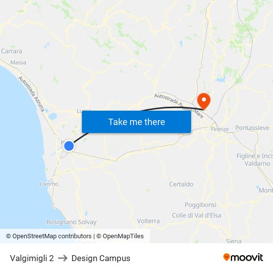 Valgimigli 2 to Design Campus map