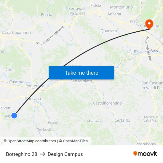 Botteghino 28 to Design Campus map