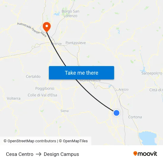Cesa Center to Design Campus map