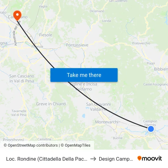 Loc. Rondine (Cittadella Della Pace) to Design Campus map