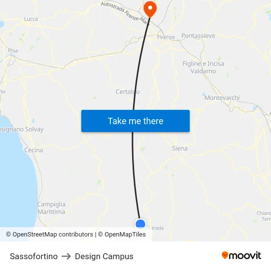 Sassofortino to Design Campus map