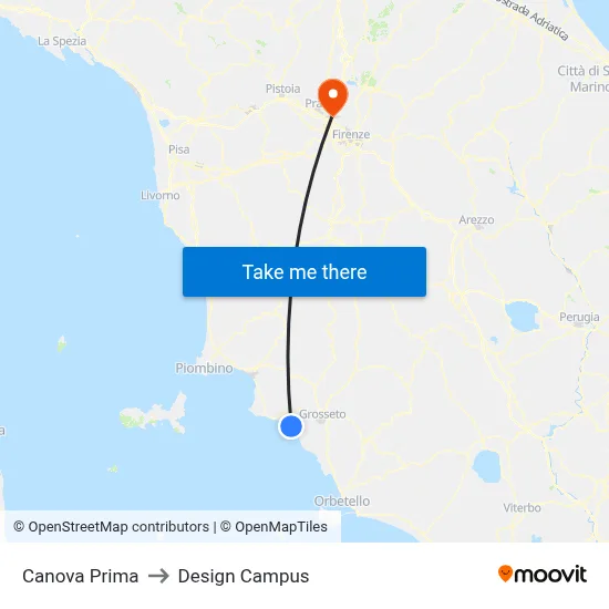 Canova Prima to Design Campus map