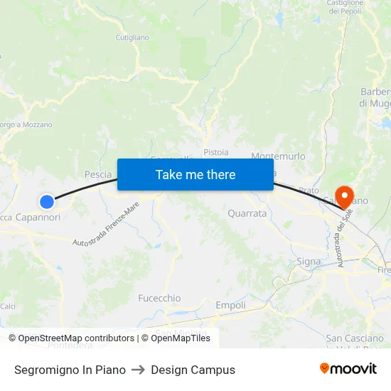Segromigno In Piano to Design Campus map