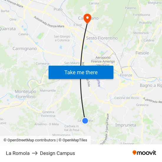 La Romola to Design Campus map