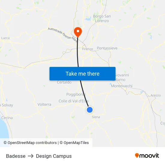 Badesse to Design Campus map