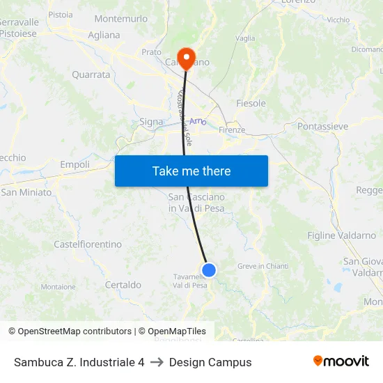 Sambuca Industrial Zone 4 to Design Campus map