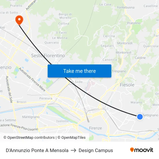 D'Annunzio Ponte A Mensola to Design Campus map