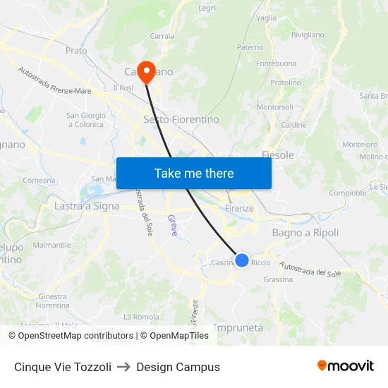 Five Ways Tozzoli to Design Campus map