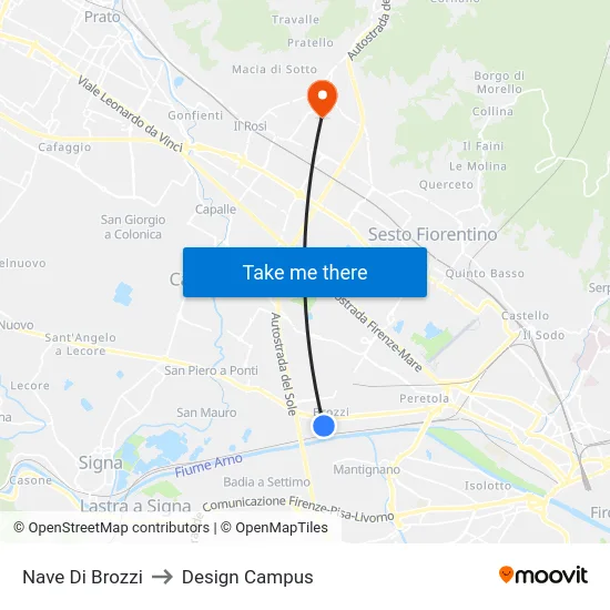 Nave Di Brozzi to Design Campus map