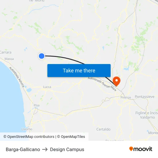 Barga-Gallicano to Design Campus map